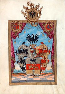 Adelsdiplom - Furlani von Felsenburg 1773 - Wappen