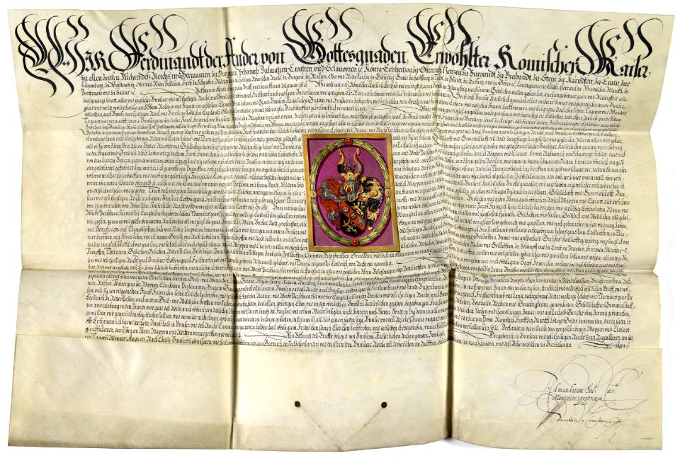 Adelsdiplom Jacob von Fridrich 1630