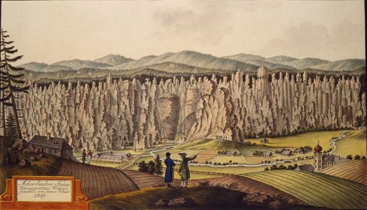 Adersbacher Steine Königgrätzer Kreises gemahlt von Joann Venuto 1819