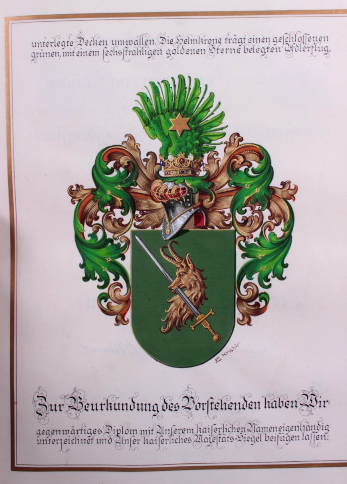 Adelsdiplom Anton von Brosch 1917 - 04