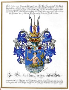 Adelsdiplom - Berger 1918 - Wappen
