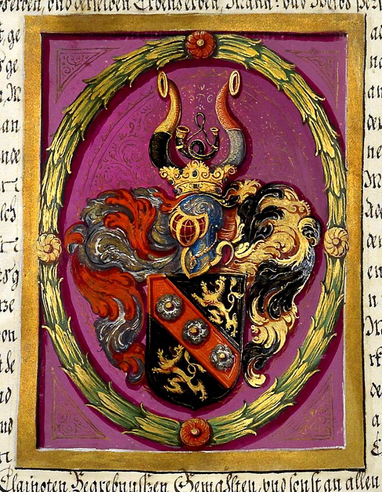 Adelsdiplom Jacob von Fridrich 1630 Wappen