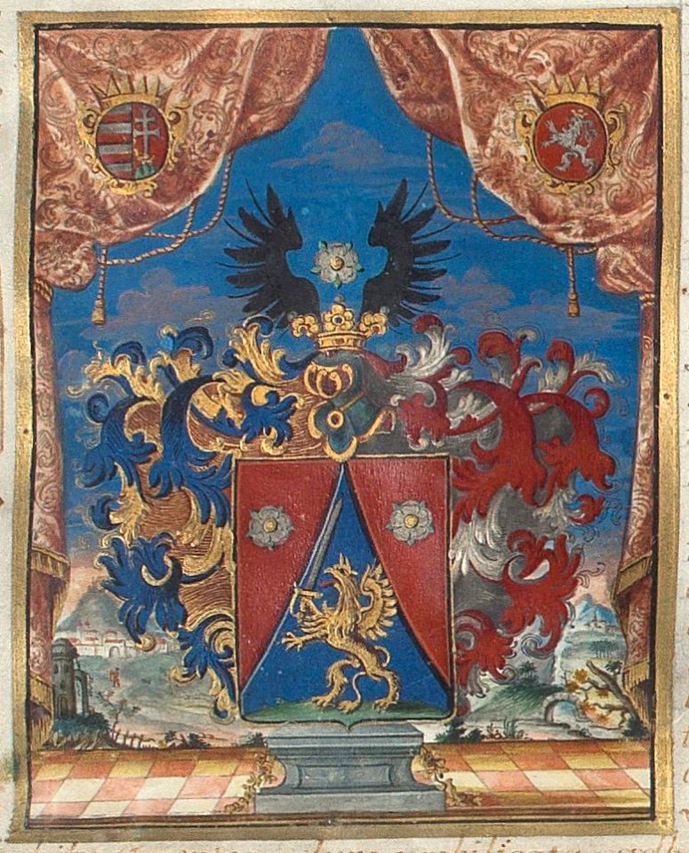 Adelsdiplom Michael Mayer 1754 Wappen