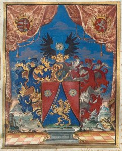 Adelsdiplom Michael Mayer 1754 Wappen