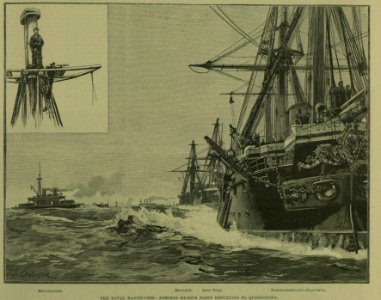 Admiral Baird's fleet returning to Queenstown - 1889