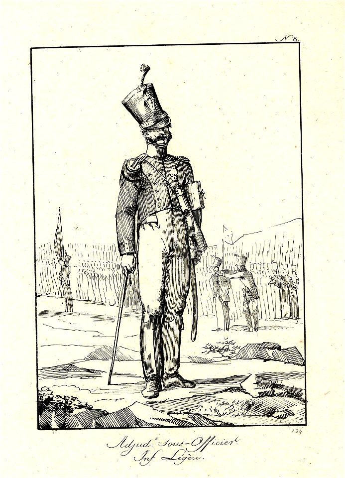 Adjud.(an)t sous-officier. Inf légère. (BM 1855,0414.58)