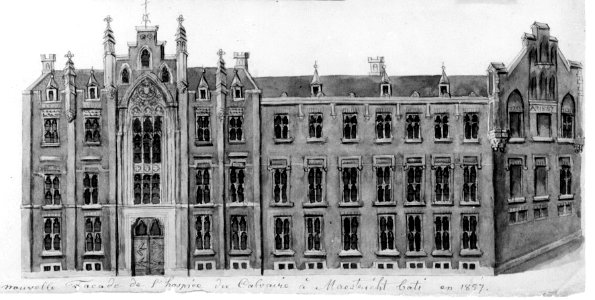 Administratiegebouw Calvariëberg, Ph v Gulpen, ca 1860 (RHCL, LGOG nr 1234)