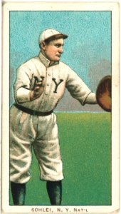 Admiral Schlei, New York Giants, baseball card portrait LCCN2008676510