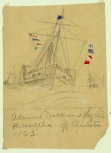 Admiral Dahlgrens flag ship Philadelphia-off. Charleston 1863 LCCN2004660868