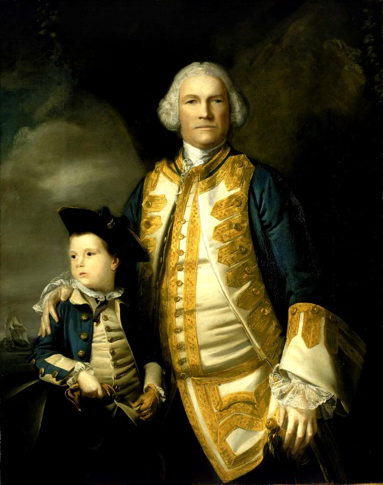 Admiral Francis Holburne, 1704-71, and his son, Sir Francis, 4th Baronet, 1752-1820 RMG BHC2767