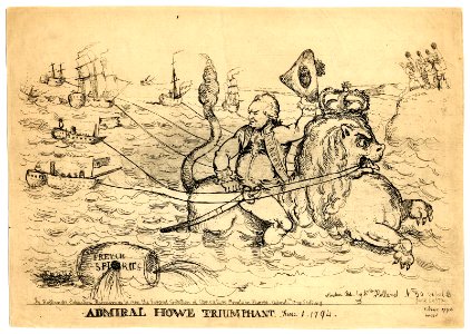 Admiral Howe Triumphant. June 1, 1794 (BM 1868,0808.6350)