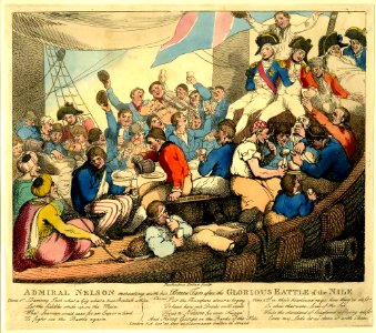 Admiral Nelson recreating with his brave tars after the glorious Battle of the Nile (BM 1894,0417.29)