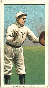Admiral Schlei, New York Giants, baseball card portrait LCCN2008676510