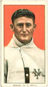 Admiral Schlei, New York Giants, baseball card portrait LCCN2008676508