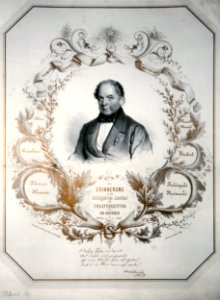Adolf Bäuerle Jubiläumsblatt Litho
