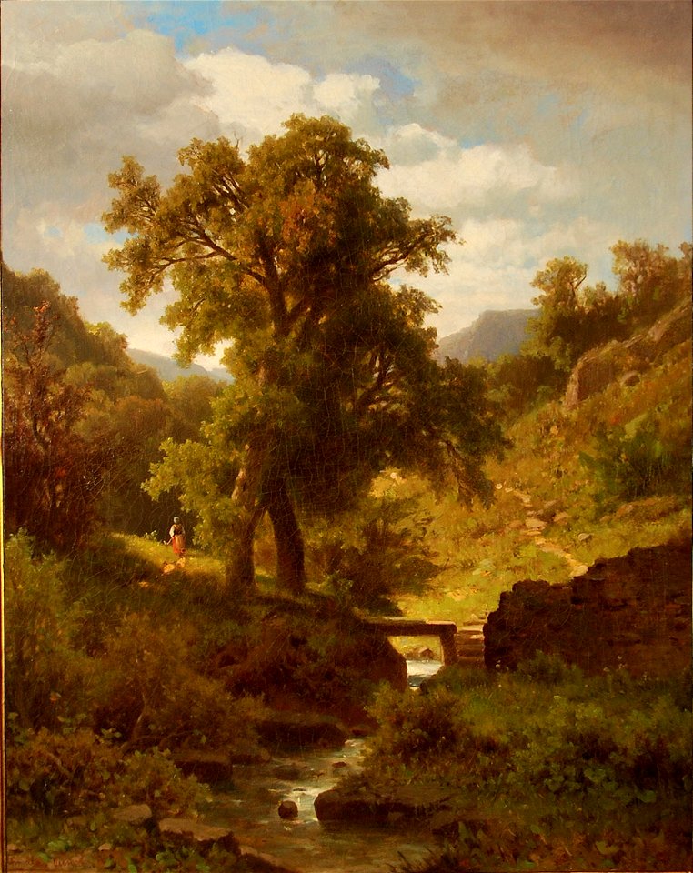 Adolf Chwala (1836-1900) - Letní krajina s potokem