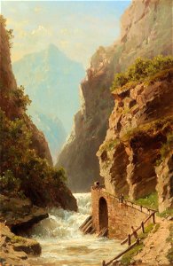 Adolf Chwala - Path on a river shore