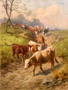 Adolf Chelius Rinder im Sonnenschein 1903