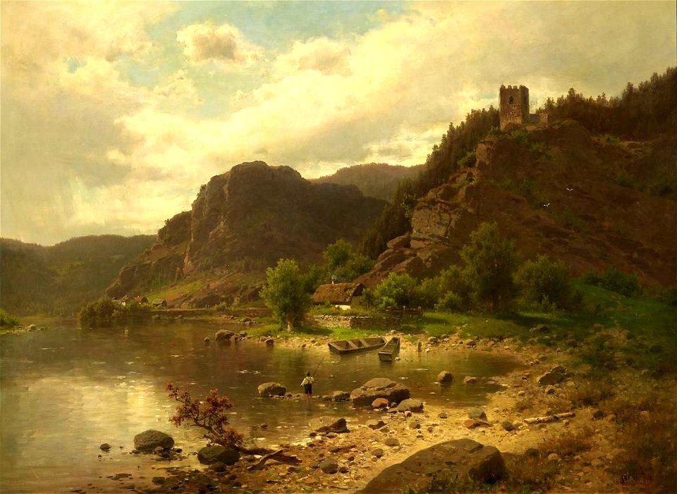 Adolf Chwala (1836-1900) - Vranovská věž nad Dyjí