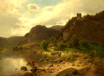 Adolf Chwala (1836-1900) - Vranovská věž nad Dyjí