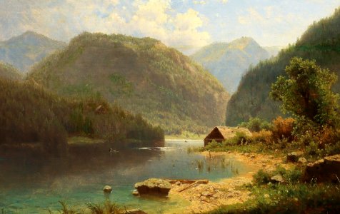 Adolf Chwala - A hut on the lakeside