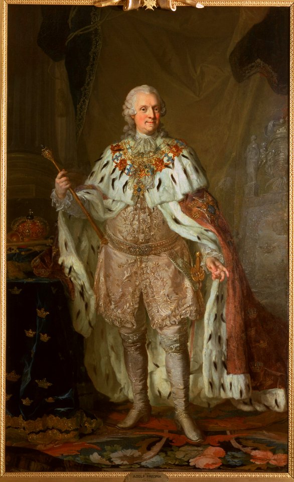 Adolf Fredrik, 1710-1771, konung av Sverige hertig av Holstein-Gottorp (Lorens Pasch d.y.) - Nationalmuseum - 15309