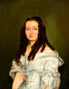 Adolf Hohneck Portrait einer jungen Frau 1840s