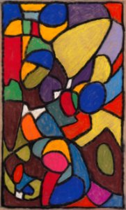 Adolf Hölzel Glasfensterentwurf 1932