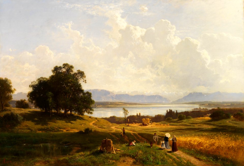 Adolf Heinrich Lier Der Starnberger See von Pöcking aus gesehen