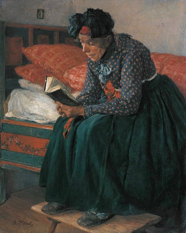 Adolf Hölzel - Hausandacht - 7891 - Bavarian State Painting Collections