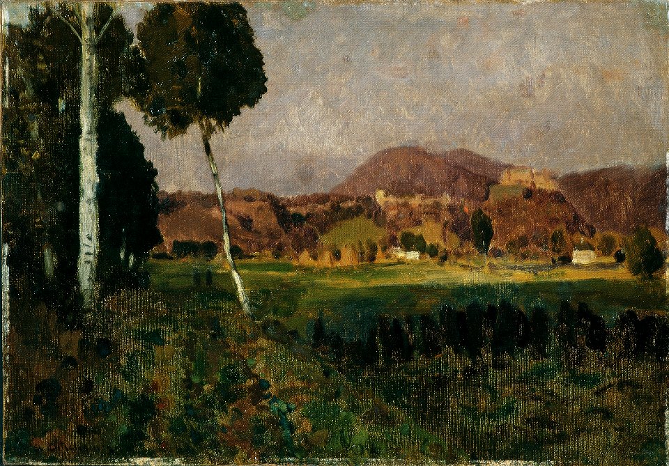 Adolf Gustav Ditscheiner - Burg Hohensalzburg mit Gaisberg - 6056 - Österreichische Galerie Belvedere
