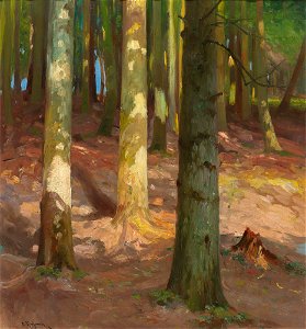 Adolf Kaufmann - Wald. Free illustration for personal and commercial use.
