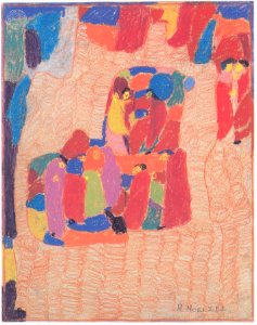 Adolf Hölzel - Komposittion mit Figurengruppen
