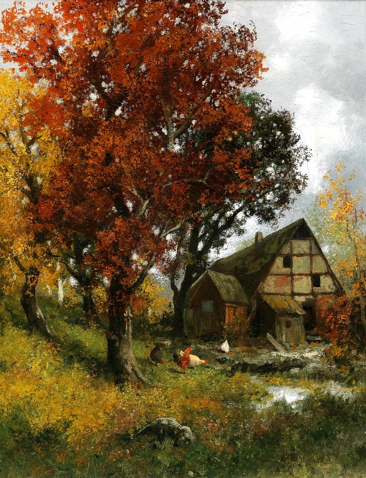 Adolf Kaufmann Mühle im Herbstwald
