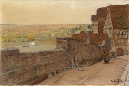 Adolf Luntz Frühlingsmorgen am Neckar