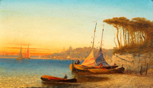 Adolf Kaufmann Motiv am Meerbusen von Ischia bei Neapel