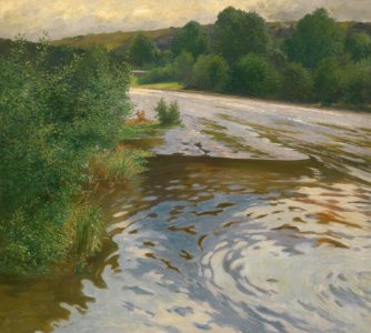 Adolf Kaufmann (attr) Flusslandschaft