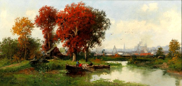 Adolf Kaufmann - Wetland Landscape in Vienna