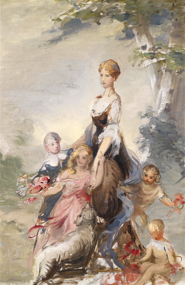 Adolf Pirsch Mutter mit Kindern
