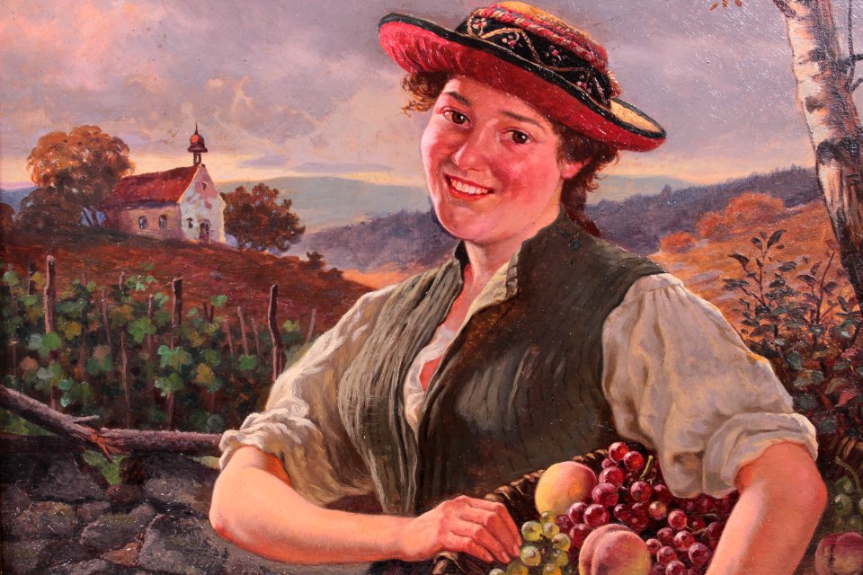 Adolf Schreitter von Schwarzenfeld - Mädchen mit Obstkorb