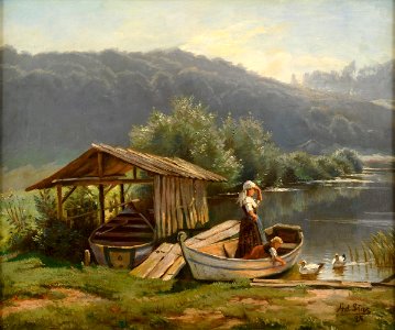 Adolf Lins Sommerliche Seenlandschaft 1885
