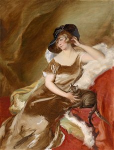Adolf Pirsch Bildnis einer Dame mit Katze