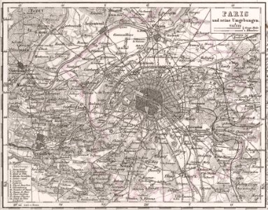 Adolf Stieler, Paris und seine Umgebungen, 1866 - David Rumsey