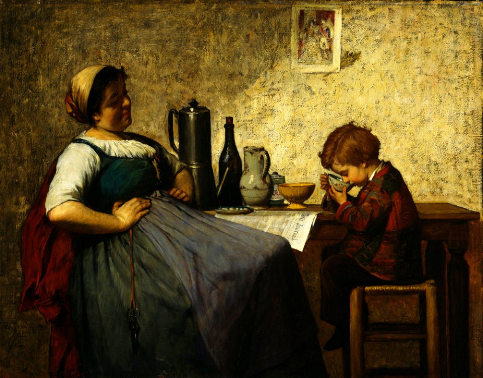 Adolf von Becker - Maternal Joy - A II 1540 - Finnish National Gallery