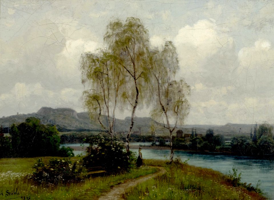 Adolf Stäbli Landschaft am Wasser 1878