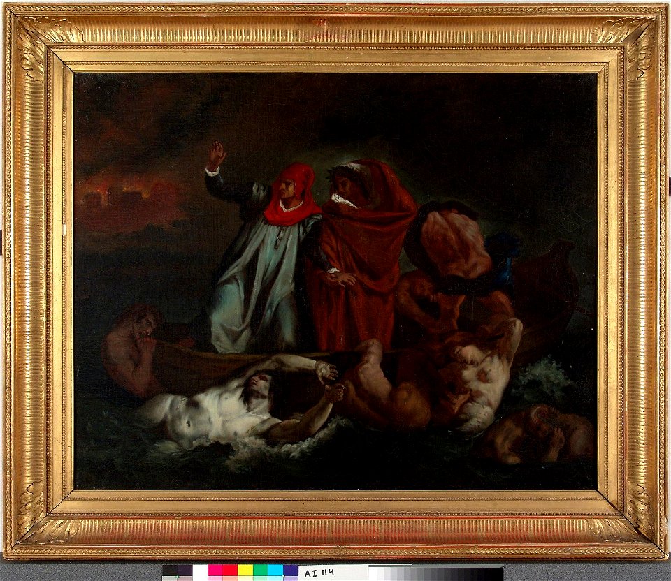 Adolf von Becker - Dante ja Vergilius manalassa, kopio Eugene Delacroixin mukaan - A I 114 - Finnish National Gallery