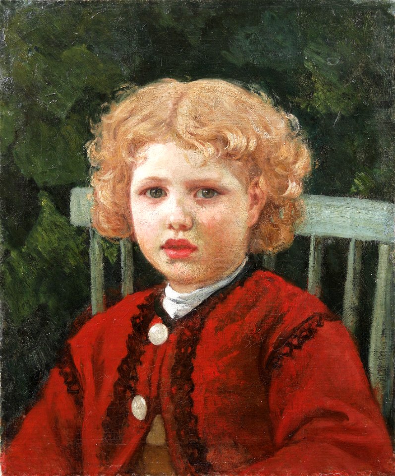 Adolf von Becker - Curly-Haired Girl