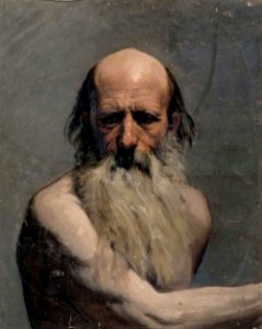 Adolf von Becker - Vanhan miehen puolivartalokuva (akatemiaharjoitelma) - A II 875-5 - Finnish National Gallery