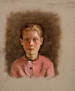 Adolf von Becker - Tytön pää, harjoitelma - A II 875-10 - Finnish National Gallery