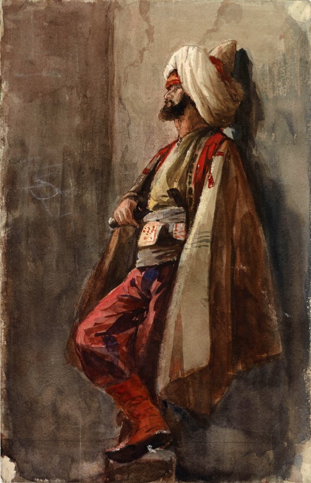Adolf von Becker - Mies itämaisessa puvussa - A II 876-72 - Finnish National Gallery